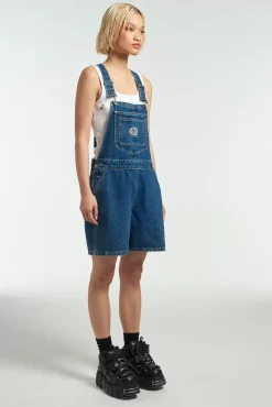 Skirts & Shorts^The Ragged Priest Ragged Blue Dungaree Shorts