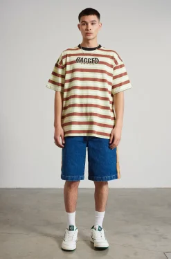 T-Shirts & Tops^The Ragged Priest Ragged Short Sleeve Stripe Top