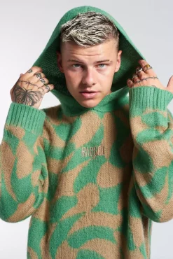 Knitwear, Sweatshirts & Hoodies^The Ragged Priest Ragged Warped Knitted Hoodie