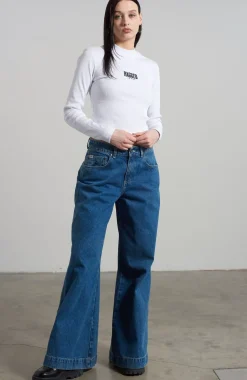 T-Shirts & Tops^The Ragged Priest Ragged White Ribbed Long Sleeve Tee
