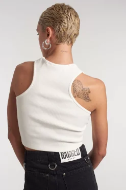 T-Shirts & Tops^The Ragged Priest Ragged White Ribbed Vest Top