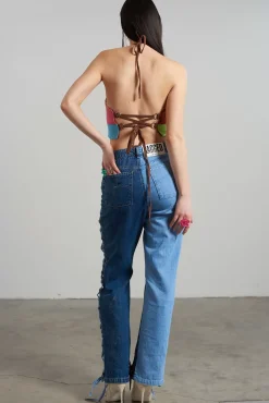 T-Shirts & Tops^The Ragged Priest Rodeo Panelled Halter Top