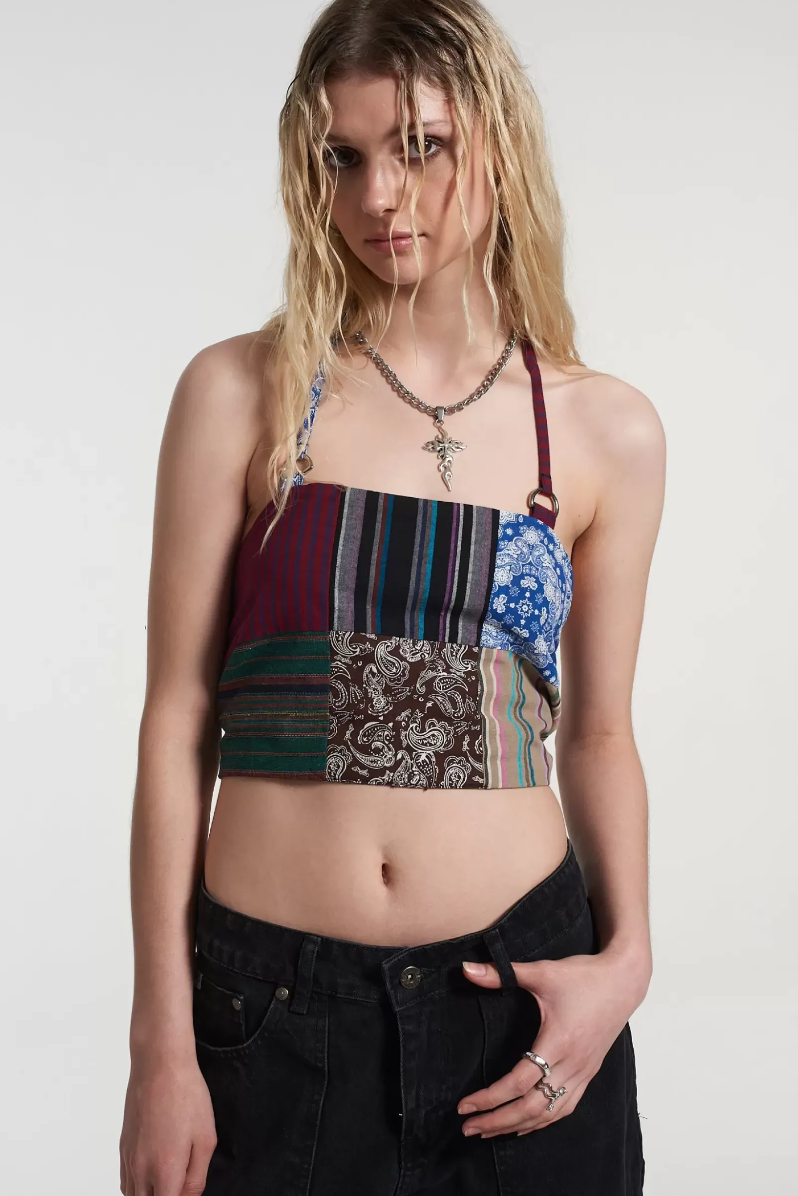 T-Shirts & Tops^The Ragged Priest Sabotage Patchwork Vest