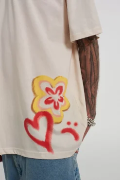 T-Shirts & Tops^The Ragged Priest Sad Flower Tee Cream