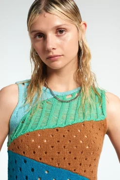 Dresses^The Ragged Priest Scavenger Patchwork Knit Mini Dress