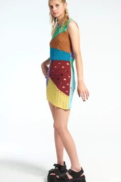 Dresses^The Ragged Priest Scavenger Patchwork Knit Mini Dress