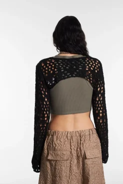 T-Shirts & Tops^The Ragged Priest Scorpion Cut Out Shrug Knit Top