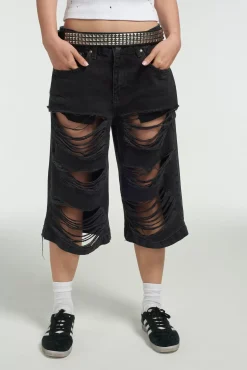 Skirts & Shorts^The Ragged Priest Shredder Distressed Skater Short