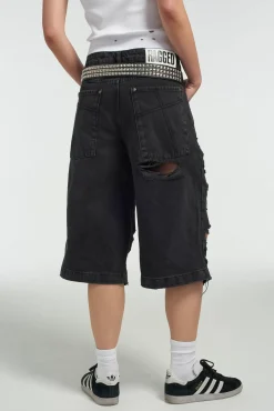 Skirts & Shorts^The Ragged Priest Shredder Distressed Skater Short