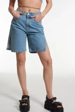 Skirts & Shorts^The Ragged Priest Side Split Short - Blue