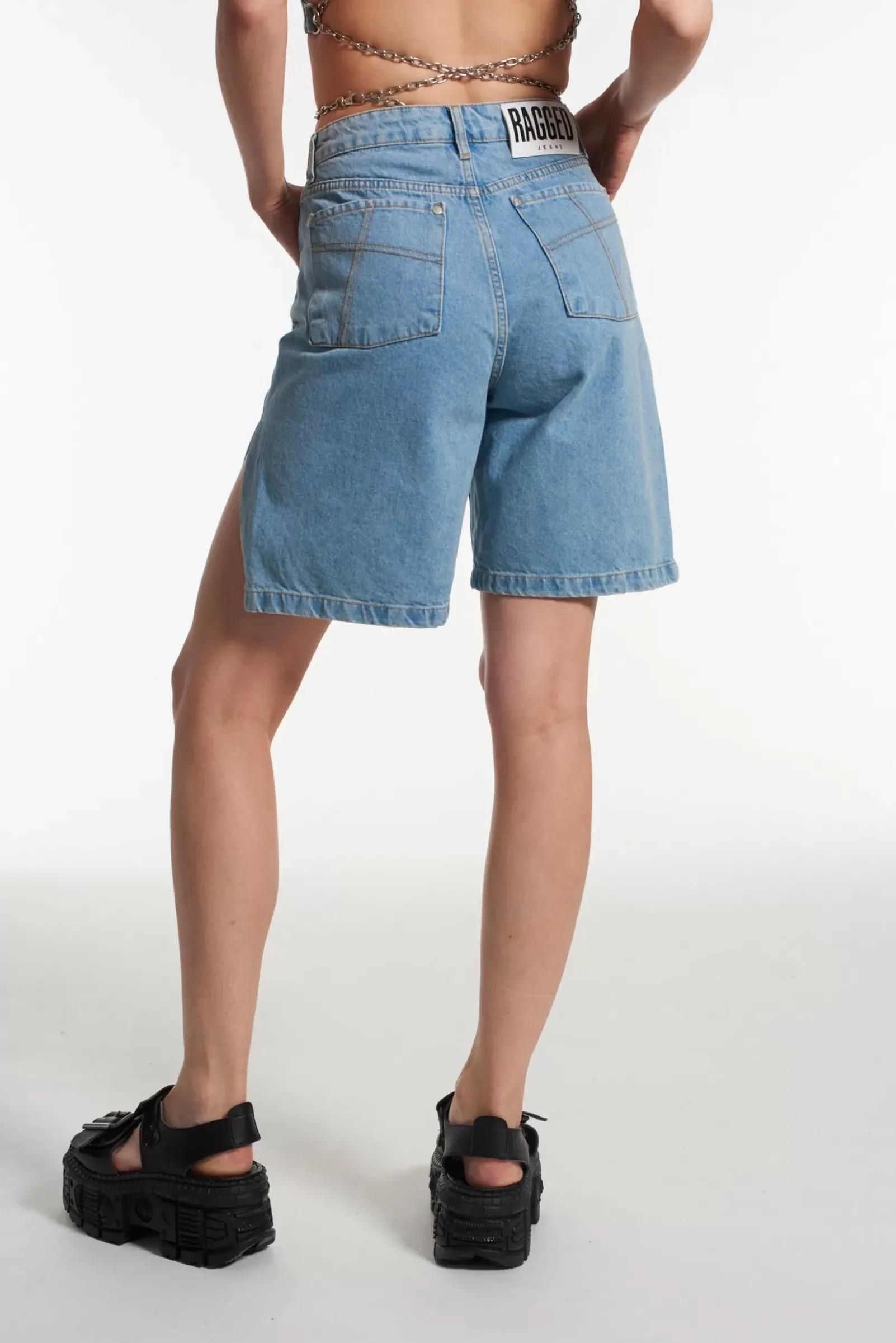 Skirts & Shorts^The Ragged Priest Side Split Short - Blue