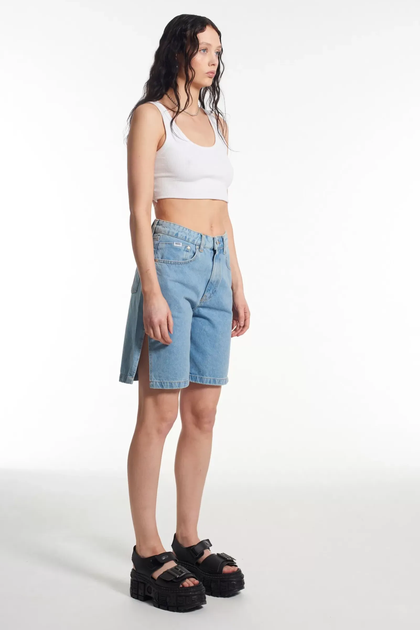 Skirts & Shorts^The Ragged Priest Side Split Short - Blue