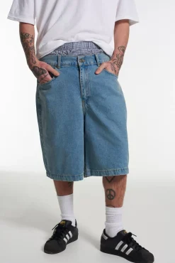 Jeans^The Ragged Priest Skater Shorts Mid Blue