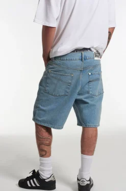 Jeans^The Ragged Priest Straight Leg Shorts Mid Blue