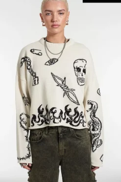 Knitwear & Sweats^The Ragged Priest Vandal Knit White