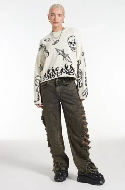 Knitwear & Sweats^The Ragged Priest Vandal Knit White