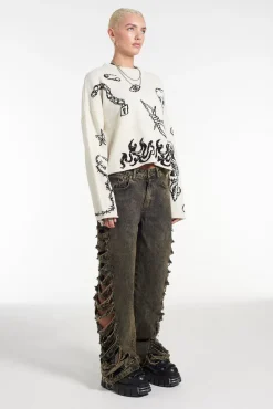 Knitwear & Sweats^The Ragged Priest Vandal Knit White