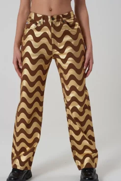 Jeans^The Ragged Priest Wave Jean - Gold Gold & Brown