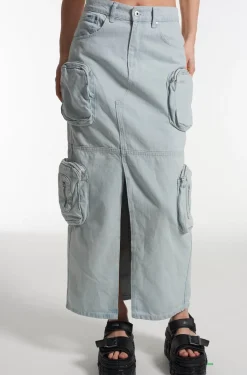 Skirts & Shorts^The Ragged Priest Zip Combat Maxi Skirt Stonewash