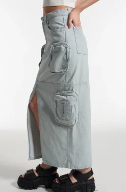 Skirts & Shorts^The Ragged Priest Zip Combat Maxi Skirt Stonewash