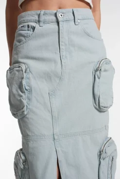 Skirts & Shorts^The Ragged Priest Zip Combat Maxi Skirt Stonewash