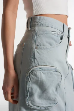 Skirts & Shorts^The Ragged Priest Zip Combat Maxi Skirt Stonewash