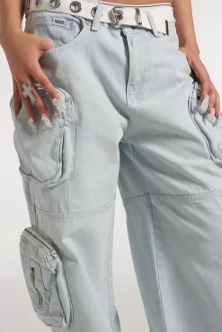 Jeans^The Ragged Priest Zip Combat Release Jean Stonewash