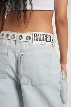 Jeans^The Ragged Priest Zip Combat Release Jean Stonewash